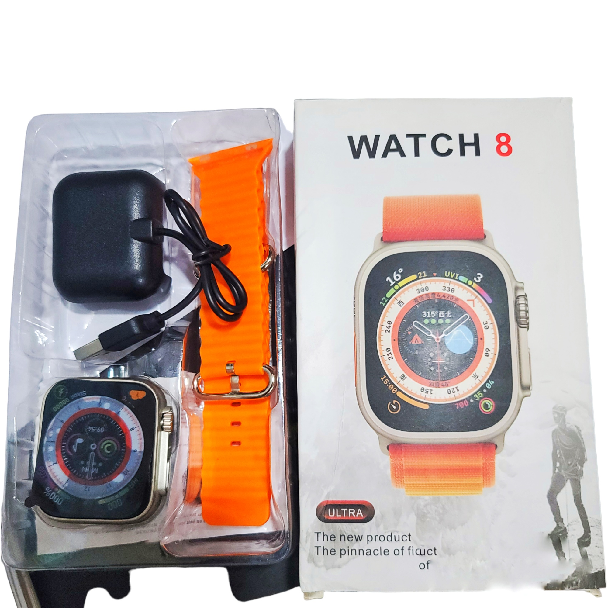 Watch 8 Ultra Men Smart Watch 2.09" HD Screen Bluetooth Calling Pedometer Heart Rate Blood Pressure Sleep Sports Watch for iPhone & Andriod Phone.