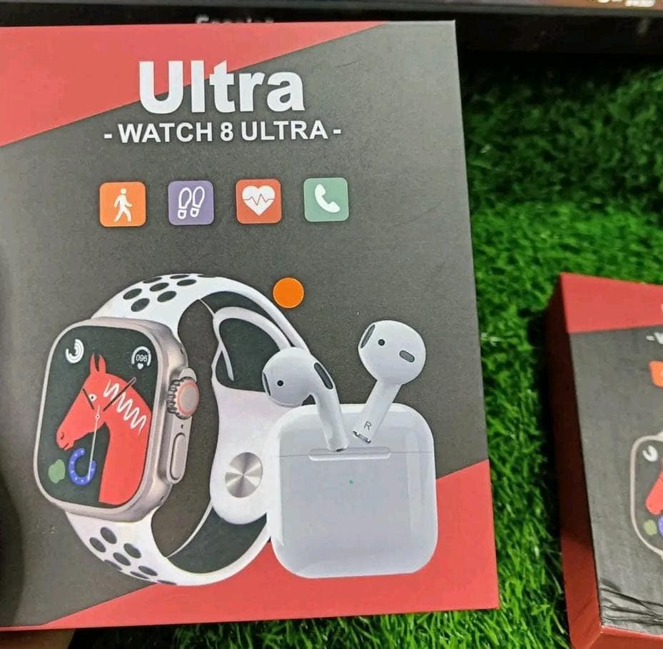 Smart Watch 8 Ultra INFINITY Big 2.0 inch Display. Series 8Ultra Smartwatch × AirPods
