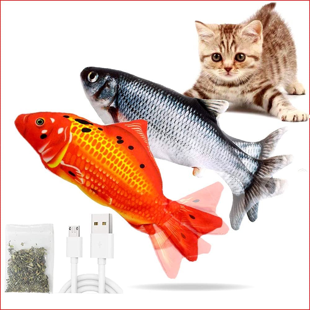 Dancing Fish Toy For Baby And Indoor Cats & Small Dogs -Red Fish