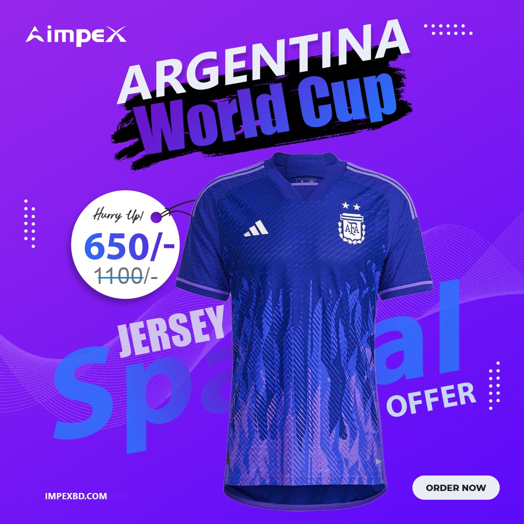 Argentina Fifa World Cup Away Jersey 2022 - Player Edition