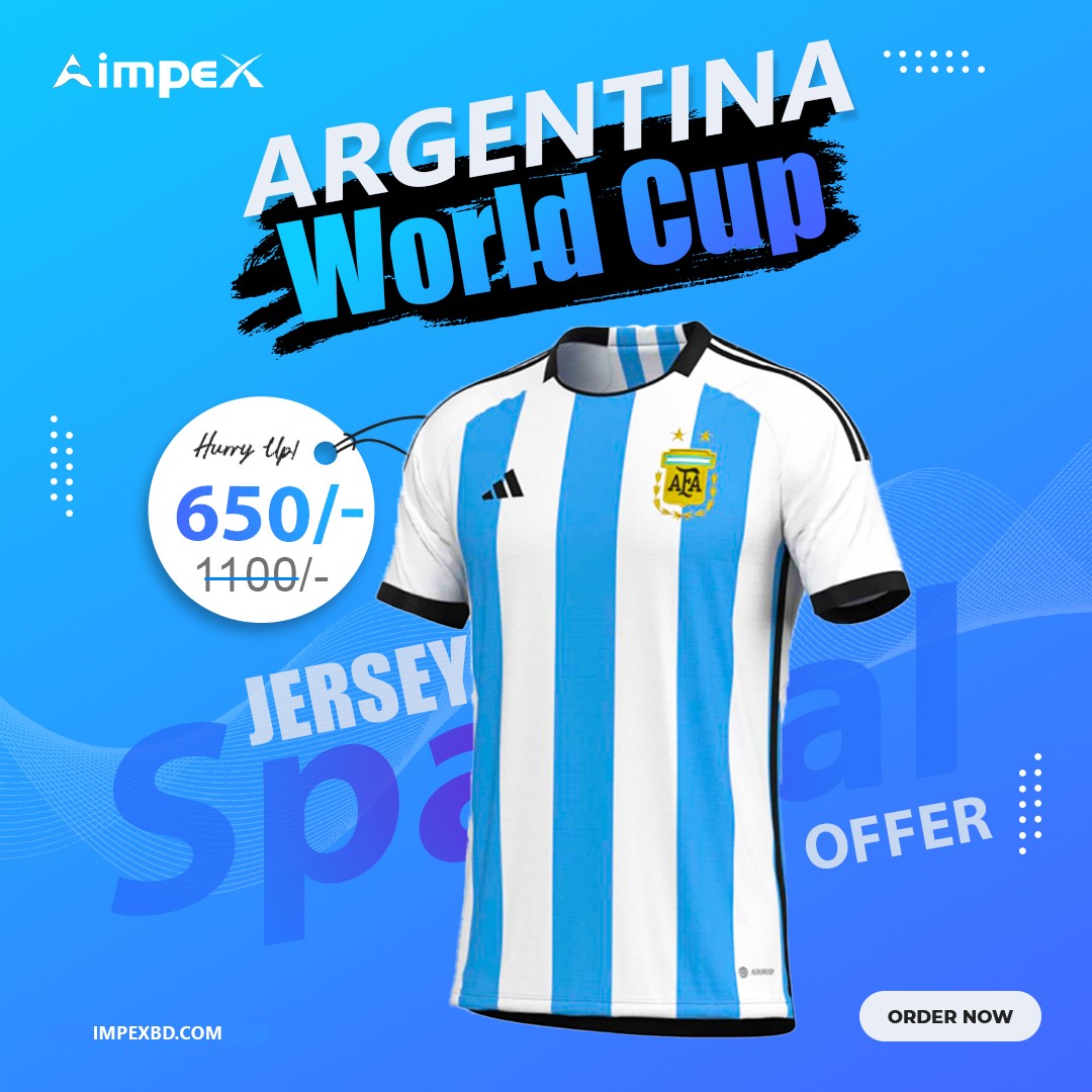 Argentina Fifa World Cup Home Jersey 2022 - Player Edition