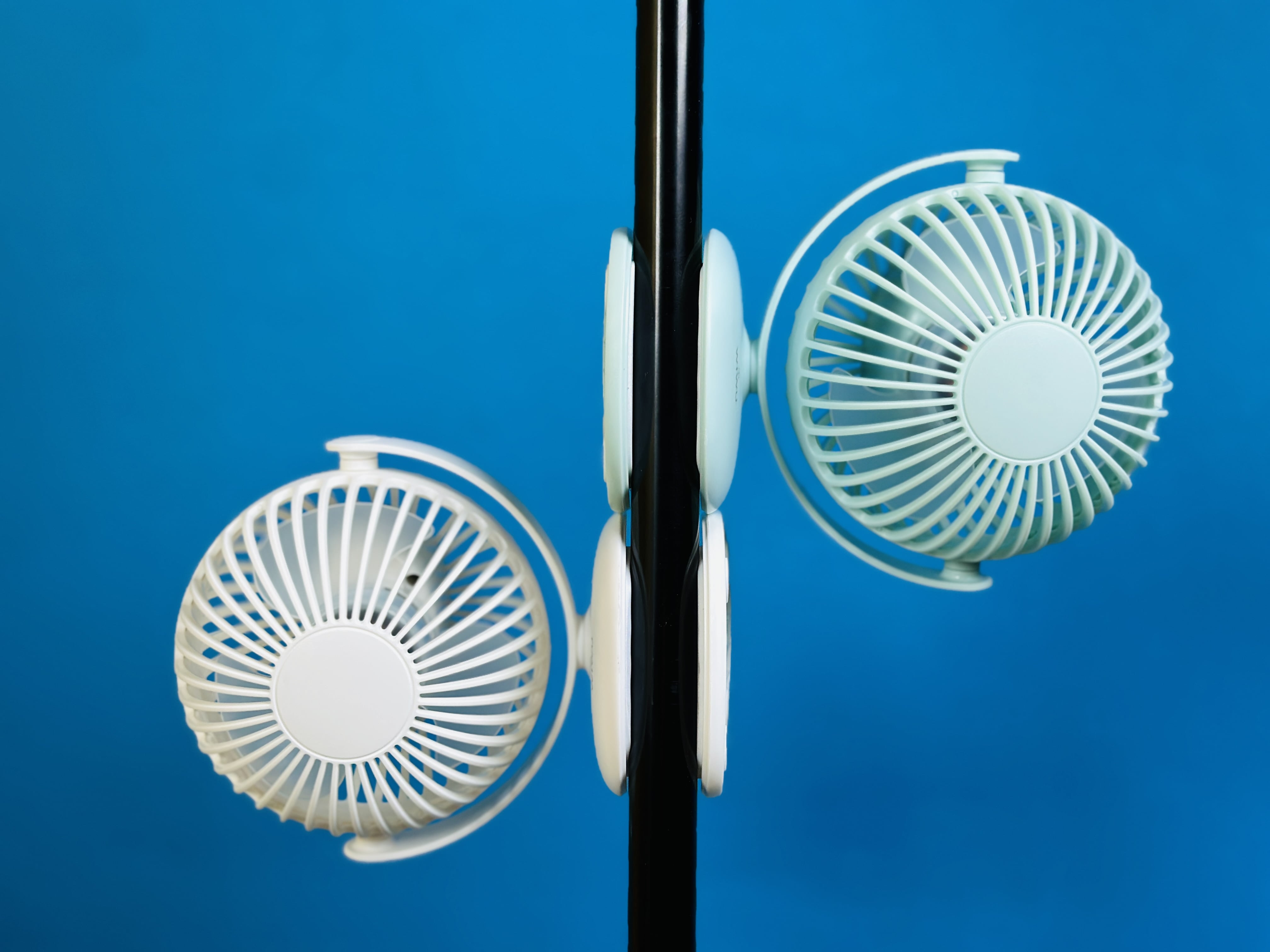 NEW!! Mini Clip Fan 360 Degree Rotation Rechargeable Fan (WiWu FS03)- Light Green Color